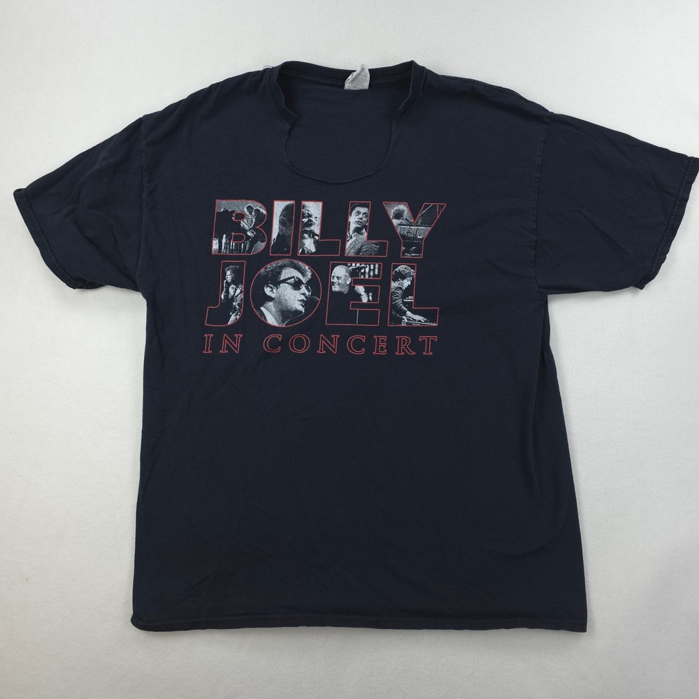 Billy Joel Shirt Womens XL Black 2017 Concert Tour Graphic Tee